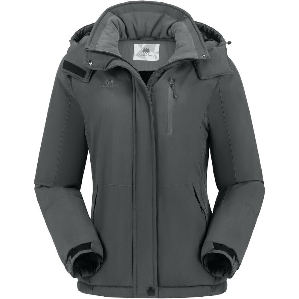 Women's Waterproof Ski Jacket Warm Winter Snow Coat Hooded Fleece Mountain Insul